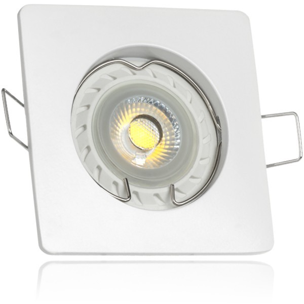 LED Einbaustrahler Set Weiß mit 4000K LED GU10 Markenstrahler von LEDANDO - 7W - neutralweiss - 30°