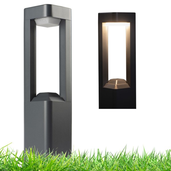 LEDANDO Aluminium Wegleuchte für LED GX53-Leuchtmittel - IP44 - 50cm - Poller Gartenleuchte - Außen